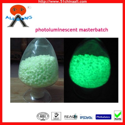 plastic raw material auxiliary granule photoluminescent glow in the dark masterbatch